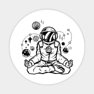 Meditate Astronaut Magnet